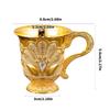 2Pieces Retro Goblets Metal Wine Cups Royal Chalices Wine Glass Medieval European Style Embossed Drinking Cups Gift