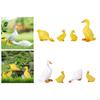 4 Pieces Funny Duck Statues Fairy Figurines, Decor Sculptures for Pond Backyard Outdoor Indoor