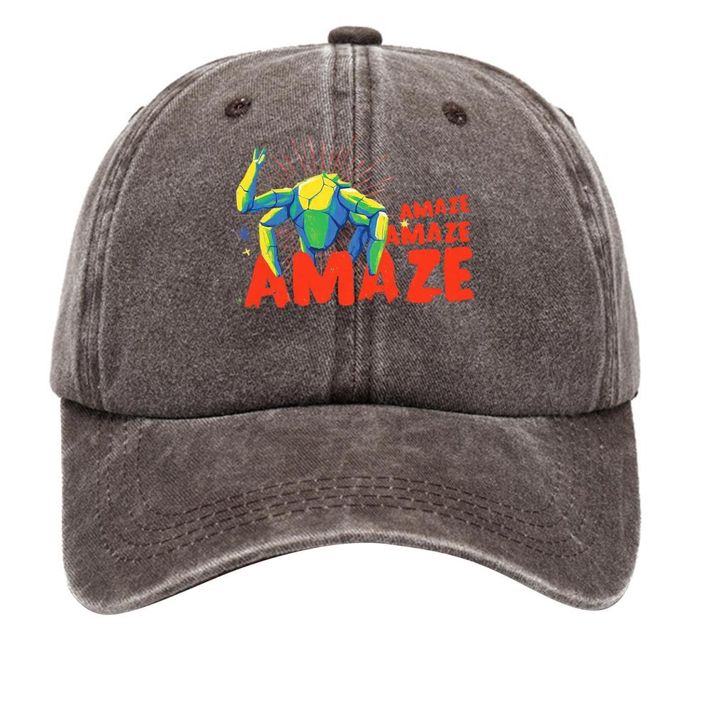 Washed Cotton Baseball Cap With Printed Distressed Soft Top Denim Hat For Men, European And American Retro Hat