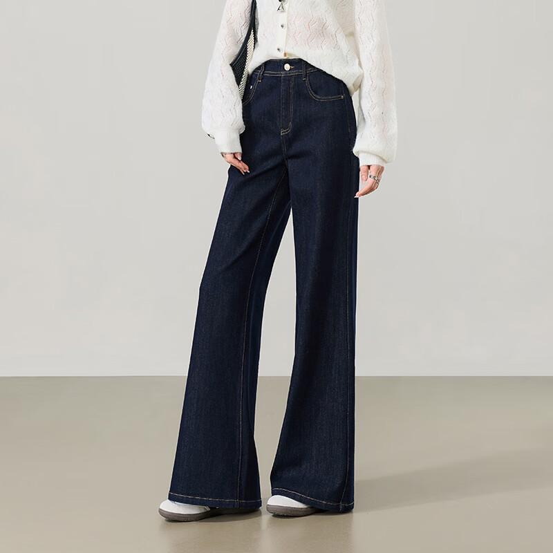 ESE-Y Women's High-Waisted Lyocell Cotton Bootcut Jeans