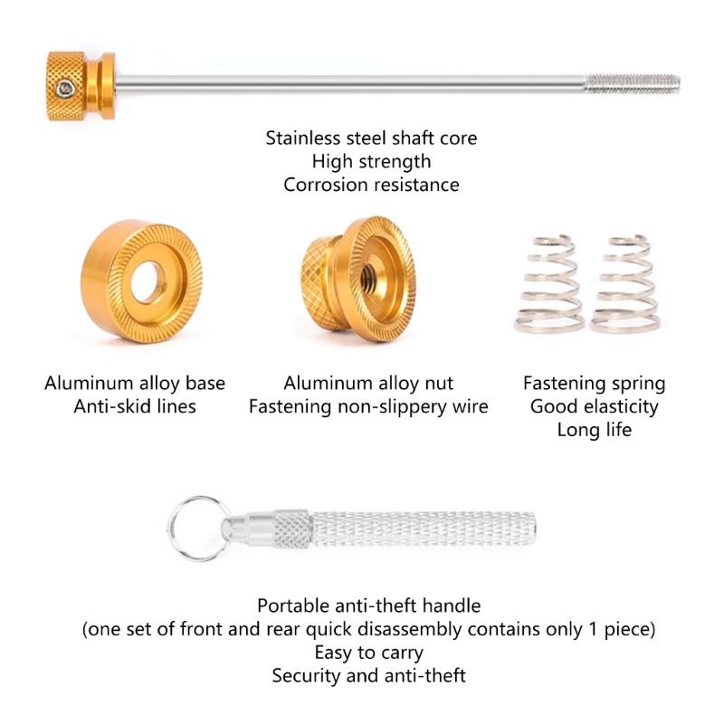 Bicycles Front Rear Hub Set Mountain Bicycles Hub Levers Aluminum Alloy Bike Skewers Bicycles Maintenance Tool Enduring