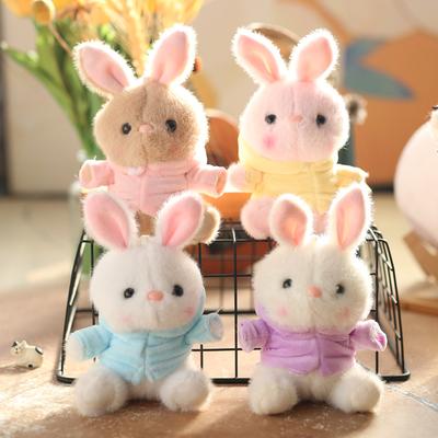 Sevimli Sevimli Sweatshirt Tavşan Kolye Peluş Oyuncak Bebek Çanta Asılı Anahtarlık Bez Bebek Bebek Bebek