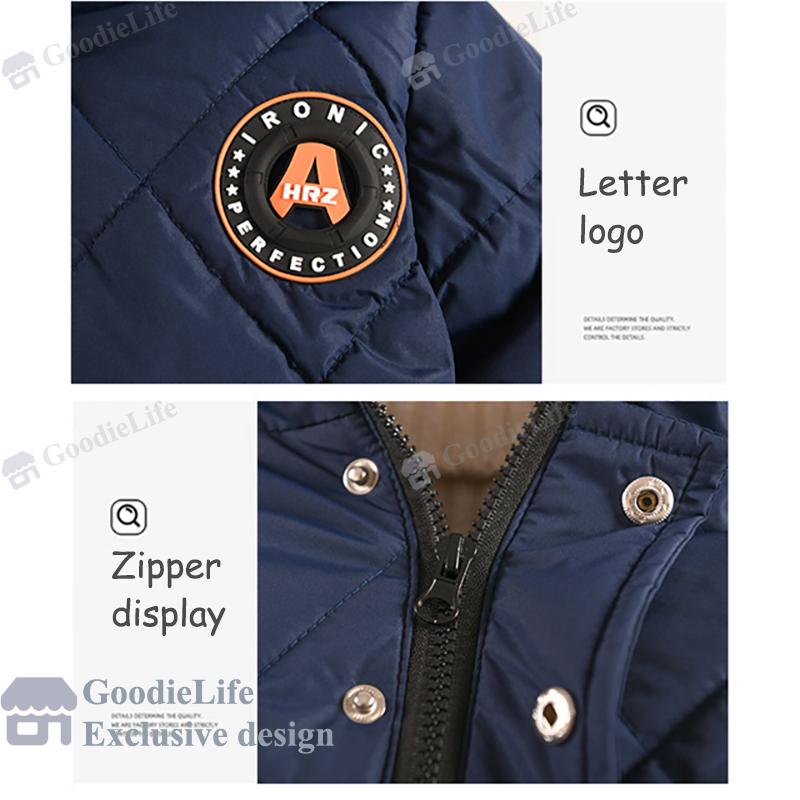 Boys Winter Jacket Fashionable Down Coat Warm Padded Jacket Trendy New Style Outerwear for Kids