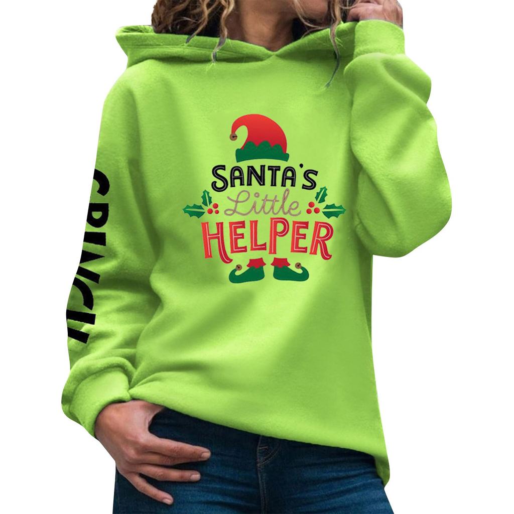 Christmas Hooded Sweatshirts For Women Casual Long Sleeve Pullover Sweatshirt Fall Winter Clothes