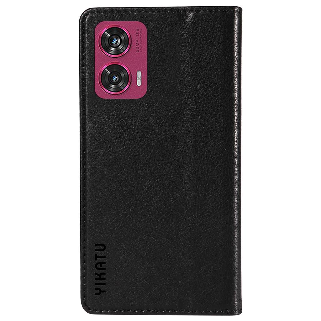 For Motorola Edge 50 Fusion 5G Case Litchi Texture Leather Wallet Phone Cover