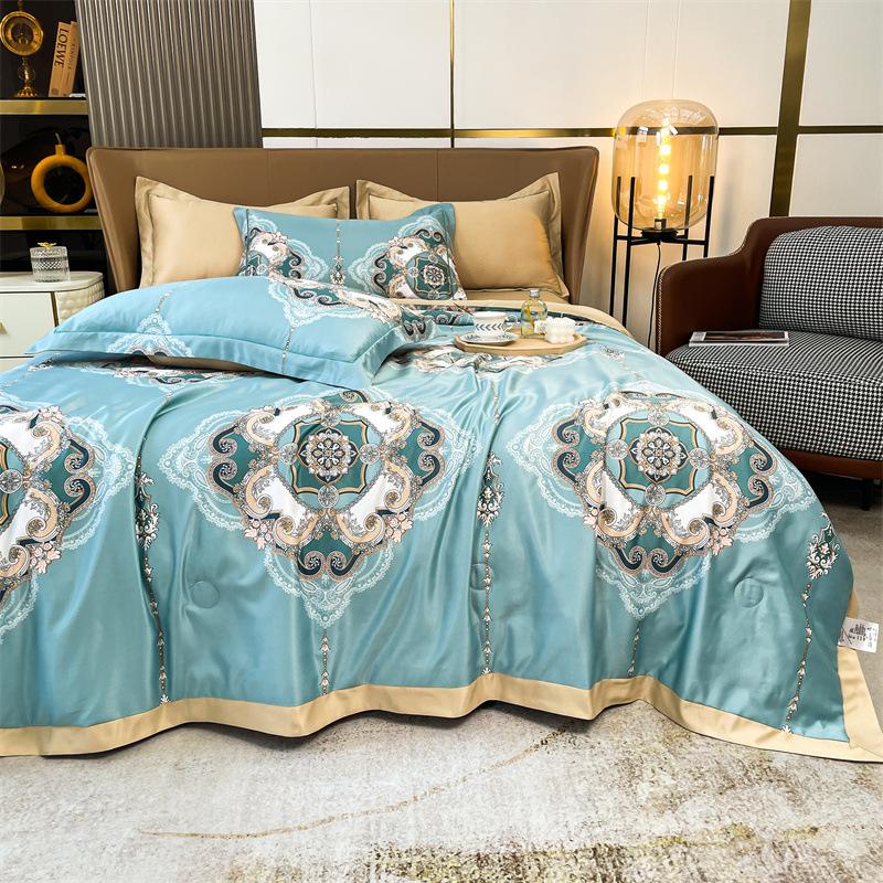

Летнее одеяло, стиранное ледяное шелковое одеяло, моющееся атласное одеяло с кондиционером, летнее постельное белье Twin Queen, пуховое одеяло 150x200cm 4Pcs