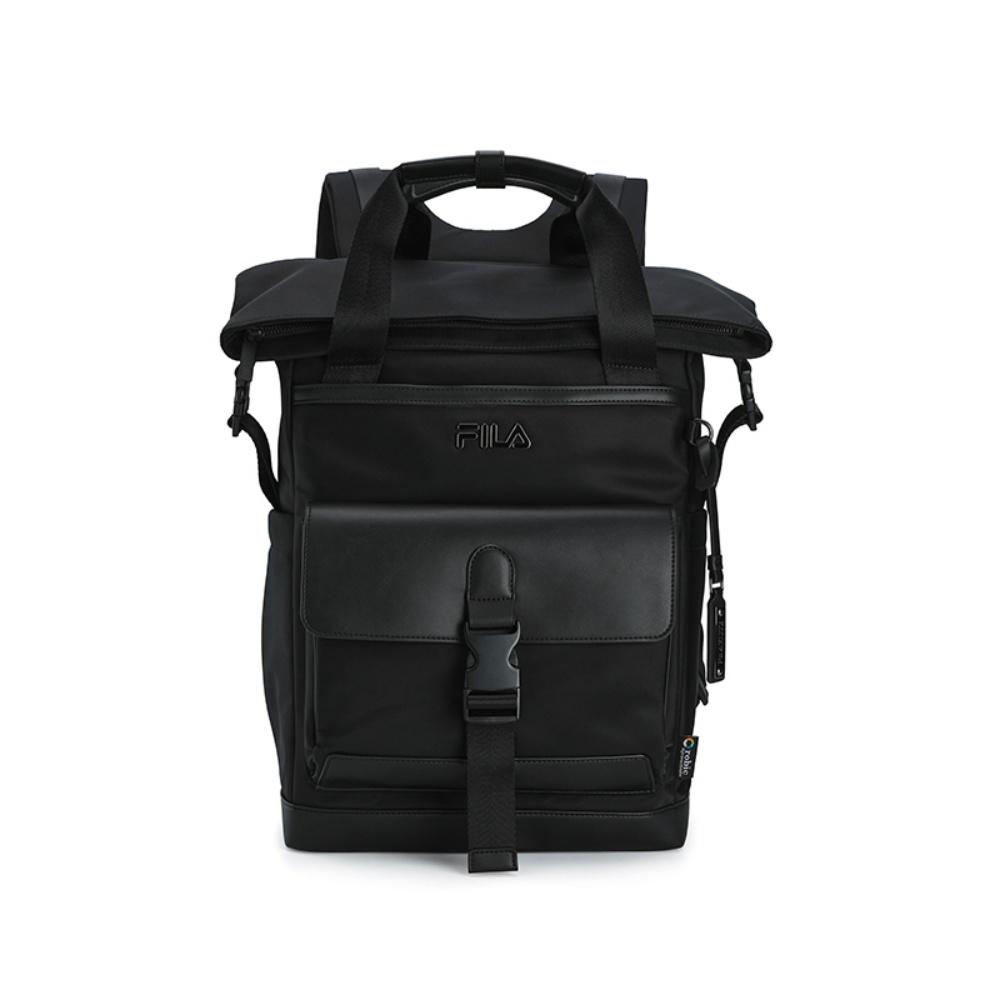 New FILA WHITE Fabric Backpack Men's Jet Black F13M533103FBK