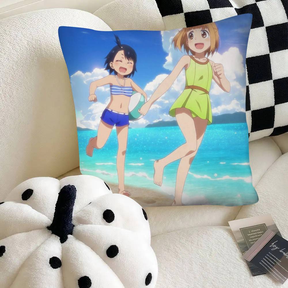 Anime Diary Of Our Days At The Breakwater Pillow Case Fashion Square Pillowcase Bedroom Sofa Room Ins Decoration Leisure