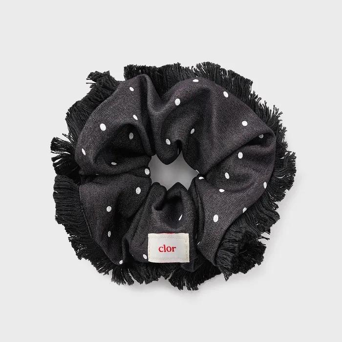 DOTS TASSEL SCRUNCHIE - 2 colors