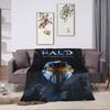 Coperta H-Halo I-Infinite Morbida Calda Peluche Biancheria da Letto Coperte per Divano Poltrona Letto da Campeggio Coperta in Flanella Copriletto
