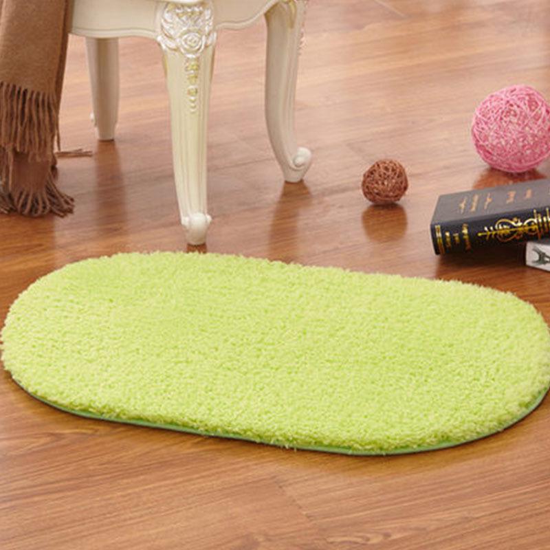Tapis uni style européen en laine d'agneau pour salon, salle de bain et chambre à coucher