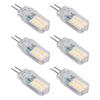 6Pcs G4 Bulb 3W 16LED 12V 360 Degree Heat Dissipation Design Low Power Wall Lamp BulbWarm White