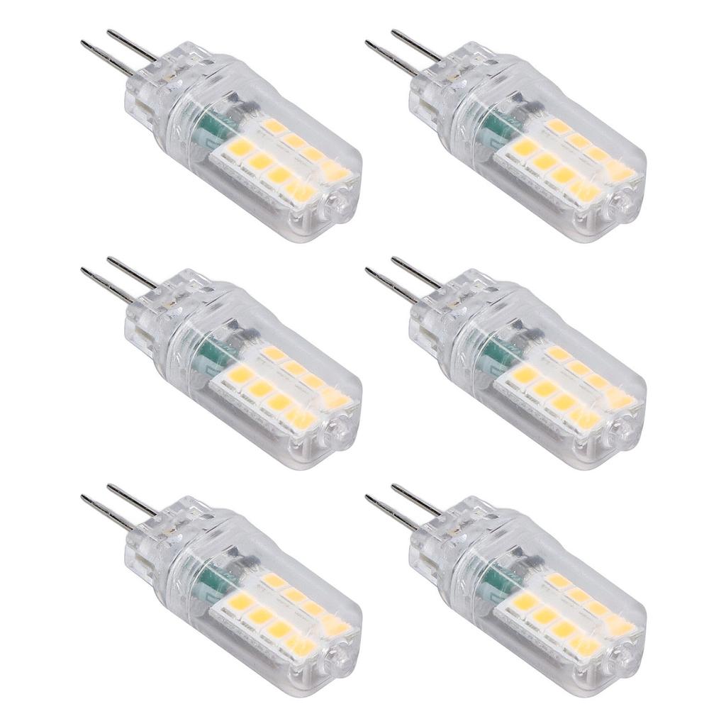 6Pcs G4 Bulb 3W 16LED 12V 360 Degree Heat Dissipation Design Low Power Wall Lamp BulbWarm White