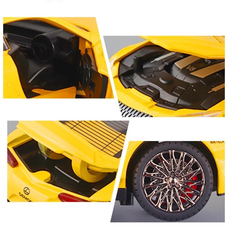 1/32 LEXUS LC500 Alloy Sports Car Model Diecast Metal Toy Racing Vehicle Car Model Simulation Sound and Light Collection Children Gift