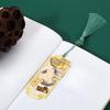 Chinese Style Cat Brass Bookmark Tassel Pendant Book Clip Metal Pagination Mark Student Gift Stationery School Office Supplies