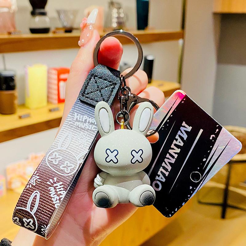 Stylish Bunny Resin Keychain Adorable Cartoon Gift For Friends And Loved Ones