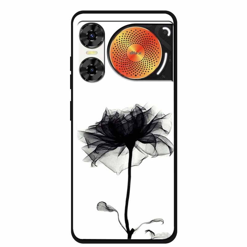 

Phone Case For ZTE Nubia Music 2 Back Cover Case Music2 Coque Flower Black Silicone TPU Soft Funda For Nubia Music 2 Cases Shell Nubia Music 2