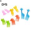 10 Stück zufällige Farbe, wiederverwendbar, langlebig, niedliches Tier-Fruchtstäbchen
