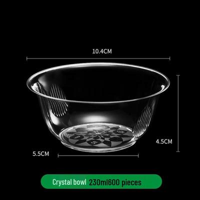 JINGRX Disposable Hard Plastic Crystal Bowls