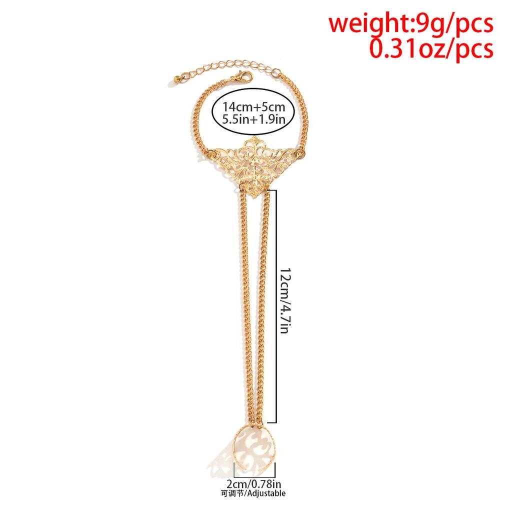 Salircon – Bracelet Punk à motif géométrique découpé, chaîne noire, anneau de poignet pour femmes, gothique foncé, Halloween, bijoux festifs