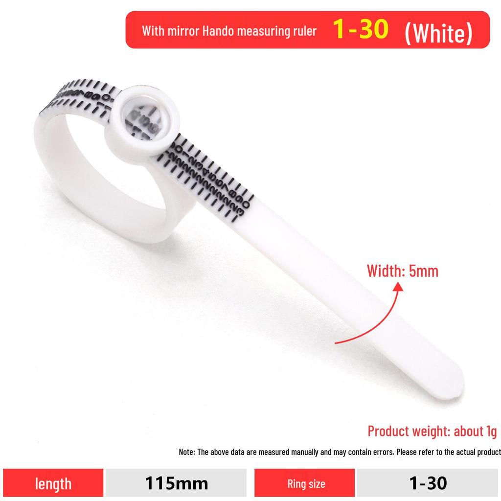 Ring Sizer Measuring Tape with Magnifying Glass for Finger Circumference