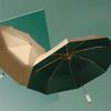 Men's and Women's Triple Fold Umbrellas, Small, Fresh, Simple, Gold Plastic Windproof, Automatic Rain Gear for Home Use