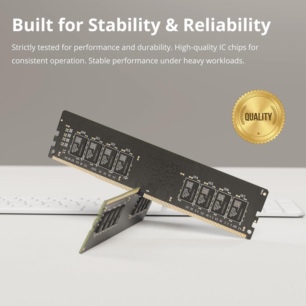 Timetec 16GB KIT x DDR4 Desktop PC Memory 2133MHz UDIMM 288 Pin CL15 Unbuffered DIMM Memory Module (8GB 2) (PC4-2133P) PC4-17000 1.2V Non-ECC