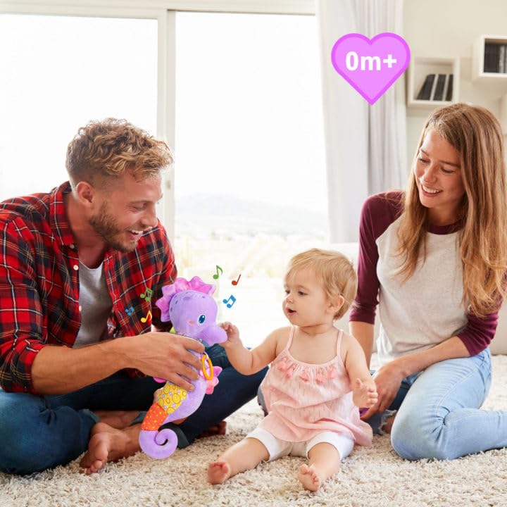Baby Rattles Toys Infant Musical Stuffed Animals Soft Toy with Bright Colors Crinkle Sound Paper Newborn Toys for 0 12 Months