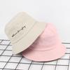 Simple Bucket Hats Letter Embroidery Unisex Adult Sun Hat Outdoor Street Couple Fisherman Hat