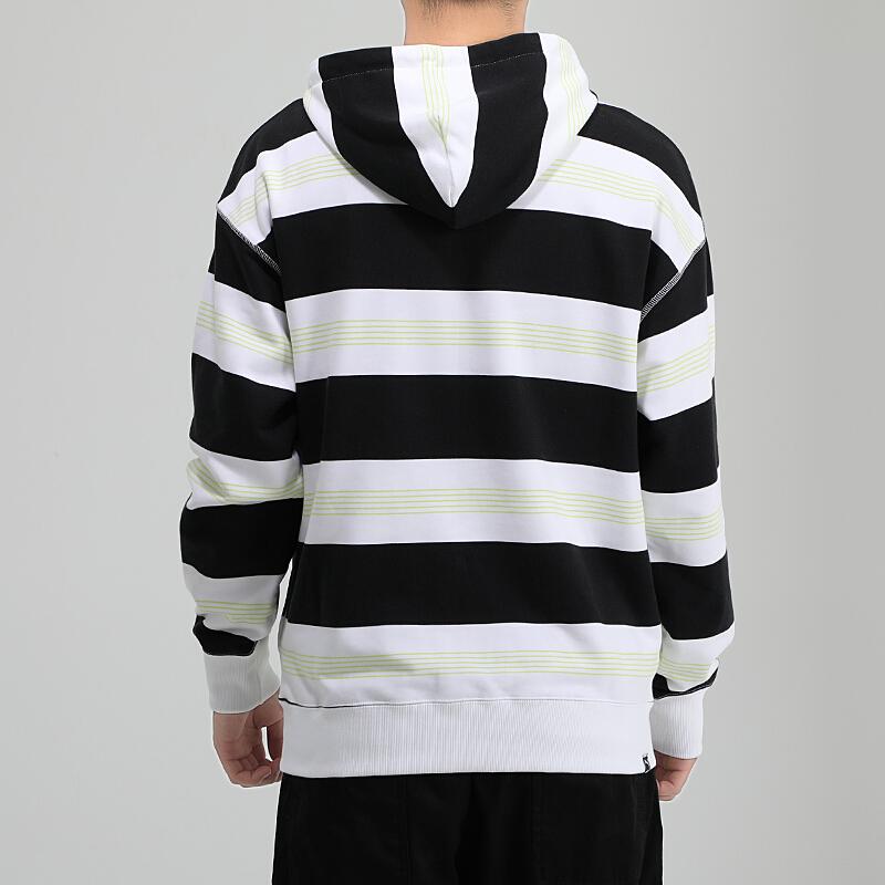 Puma Felpa con cappuccio a righe Downtown Uomo Top Bianco 599188-02