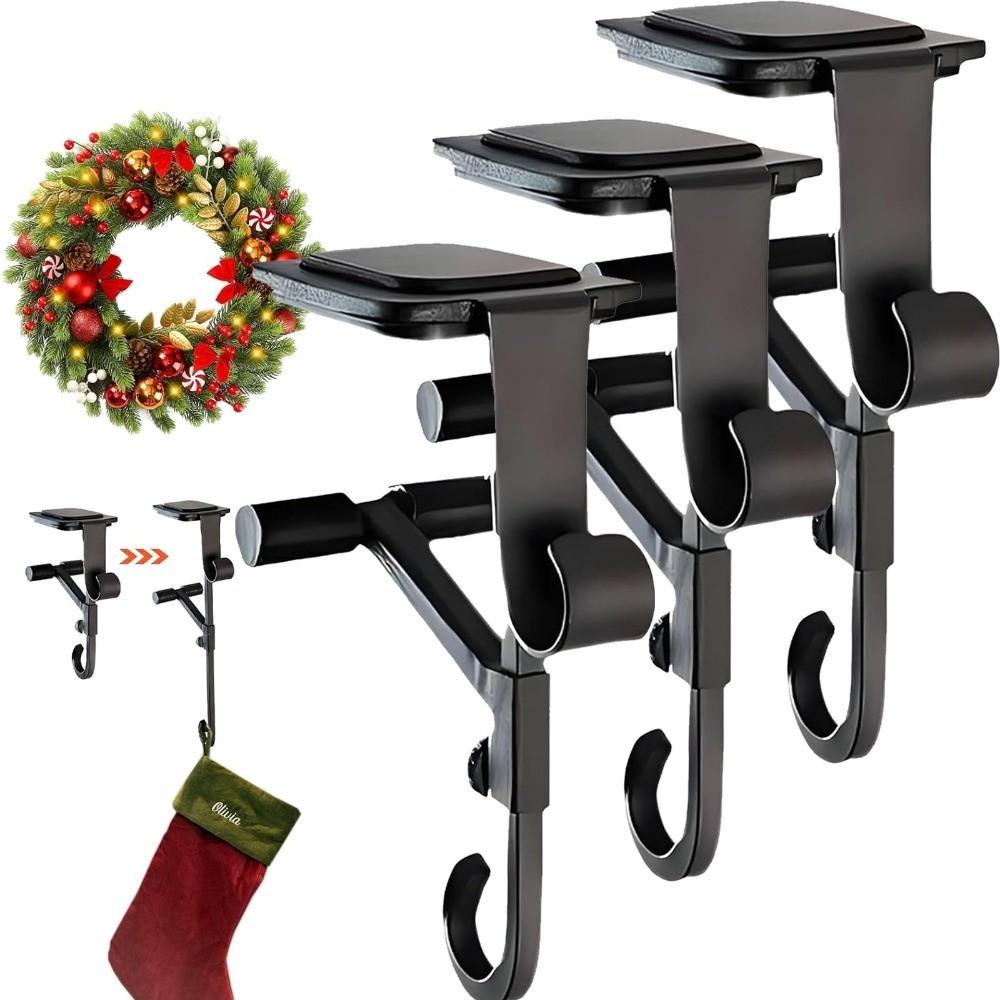 Adjustable Stocking Hangers Heavy Duty Mantel Holders Hanger Practical Garland Stocking Hangers