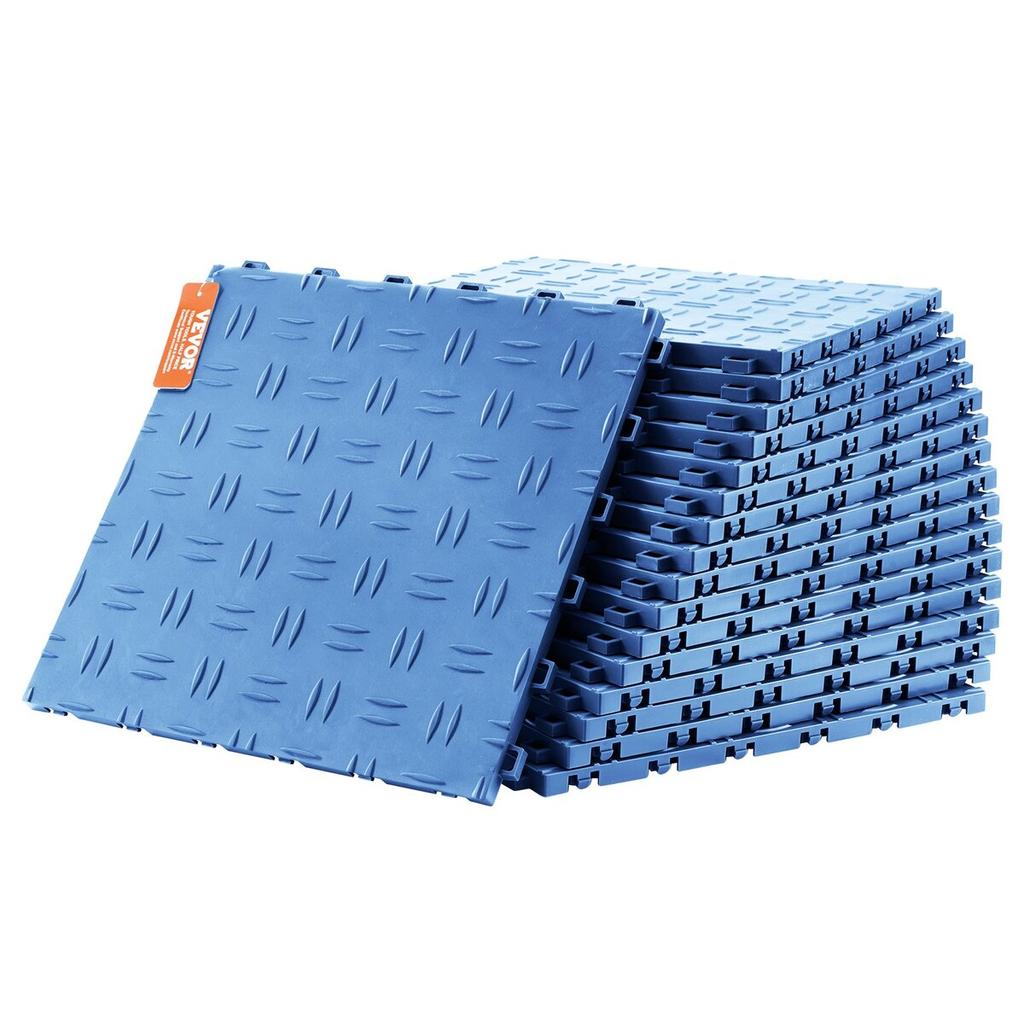 Garage Tiles Interlocking, 12 x 12 x 0.53 inch 25 Pack Garage Floor Covering Tiles, Non-Slip Double-Sided Texture Garage Flooring Tiles, for Garages,