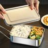 Mehrfachkapazität Edelstahl tragbare Bento Lunchbox auslaufsichere Lunchbox rechteckiger Lebensmittelaufbewahrungsbehälter