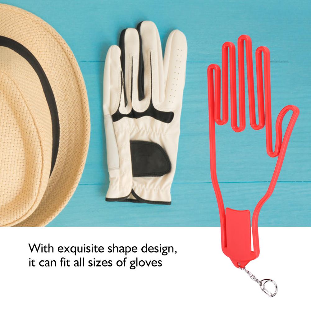 DIY Plastic Golf Gloves Keeper Stretcher Gloves Support Frame Rack Holder (Red)