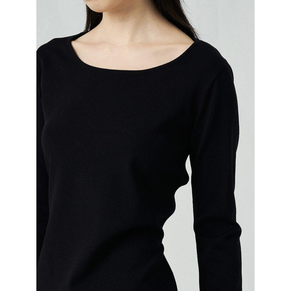 Anggae Back Ribbon 2Way Pullover Black