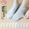 Women's Socks, 10 Pairs, Cotton Mesh Socks, Thin Summer Style, Sweat-Absorbing And Breathable, Ladies' Shallow Boat Socks, Short Socks, Style Two