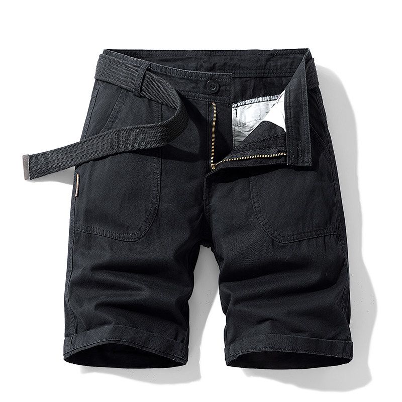 Export Export Tail Goods Multi-Pocket Pure Cotton Workwear Shorts Summer Men's Plus Size Loose Casual Straight-Leg Half Length Middle Pants