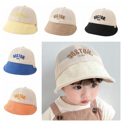 Breathable Letter Baby Baseball Cap Mesh Hollow Children Sun Hat Peaked Hat Sunscreen Outdoor Peaked Hat Kids