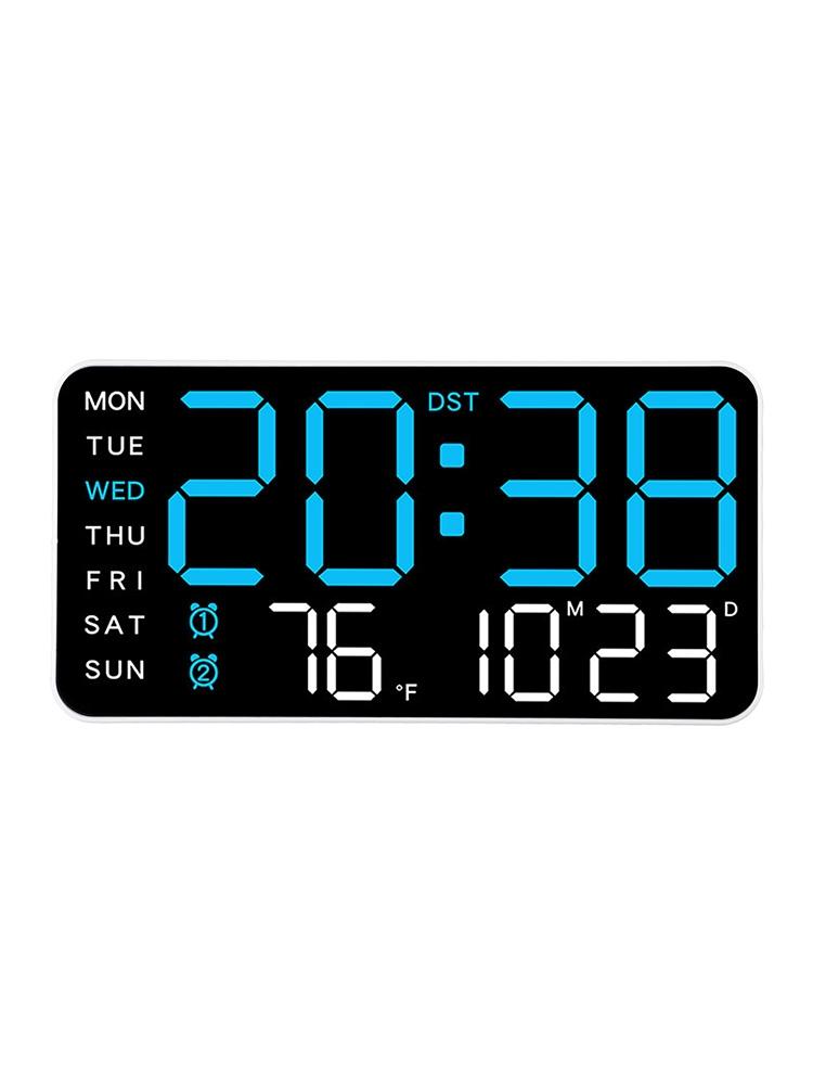 LED Digital Wall Clock Temperature Date Display Clock Day And Week Display