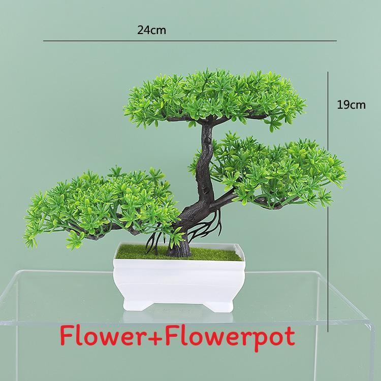 Plumosus Apargus Baker Plastic Faux Bonsai For Indoor Decoration Tabletop