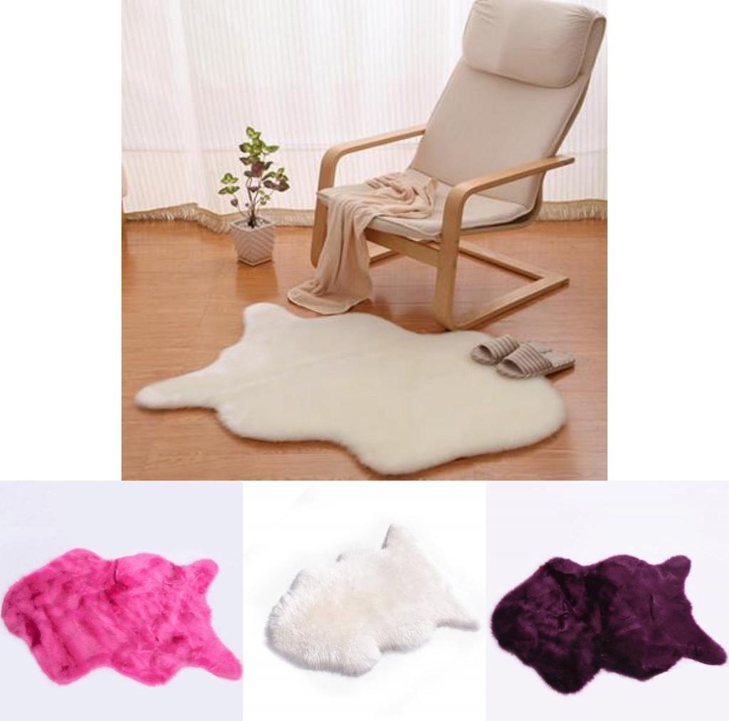 Premium Quality Soft Fluffy Wool Sheepskin Mat For Cozy Bedroom Decor And Comfort