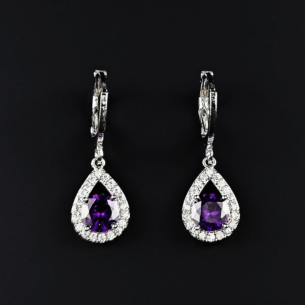 

Shein Новые Модные Разноцветные Серьги-Капли Слезы Ангела для Женщин фиолетовый