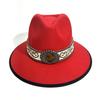 Men And Women Peach Top Western Cowboy Hat Style Jazz Hat Big Edge Top Hat