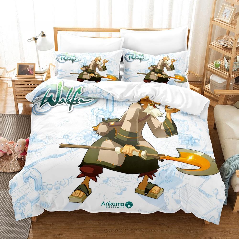 New Wakfu Bedding Set Single Twin Full Queen King Size Bed Set Adult Kid Bedroom Duvet Cover Sets Wakfu 3D Print Bed Sheet Set