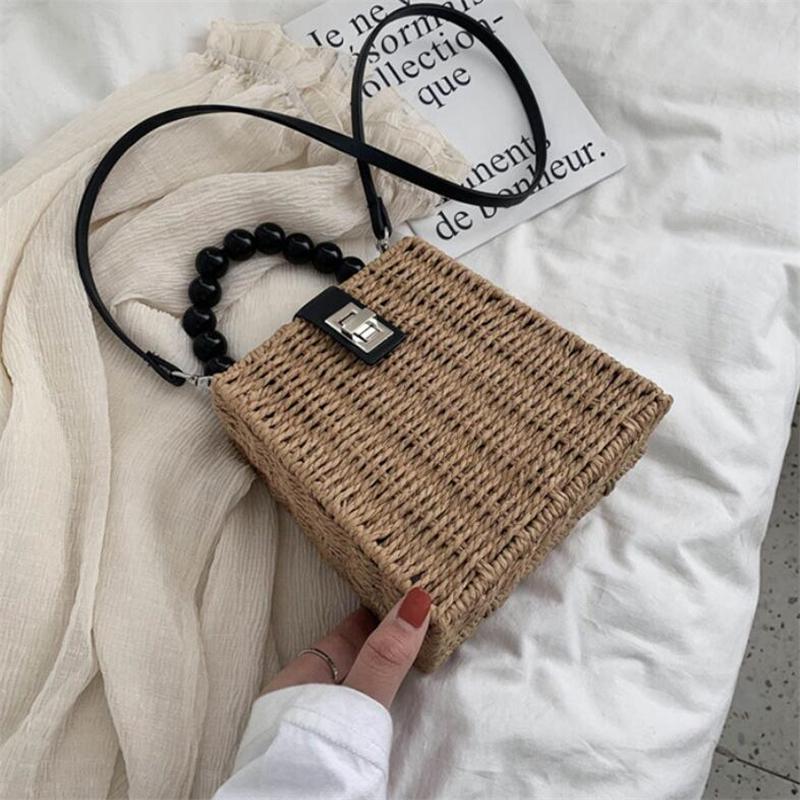 Mujer Mango de cuentas Bolso de paja tejido Diseñador Mujer Verano Rattan  Bolso retro De punto Bolso de hombro Playa Bohemia Bolso comprar a buen  precio — entrega gratuita, reseñas reales con
