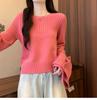Korean Style Red Knit Pullover Scarf Sweater for Women – Autumn/Winter Fashion