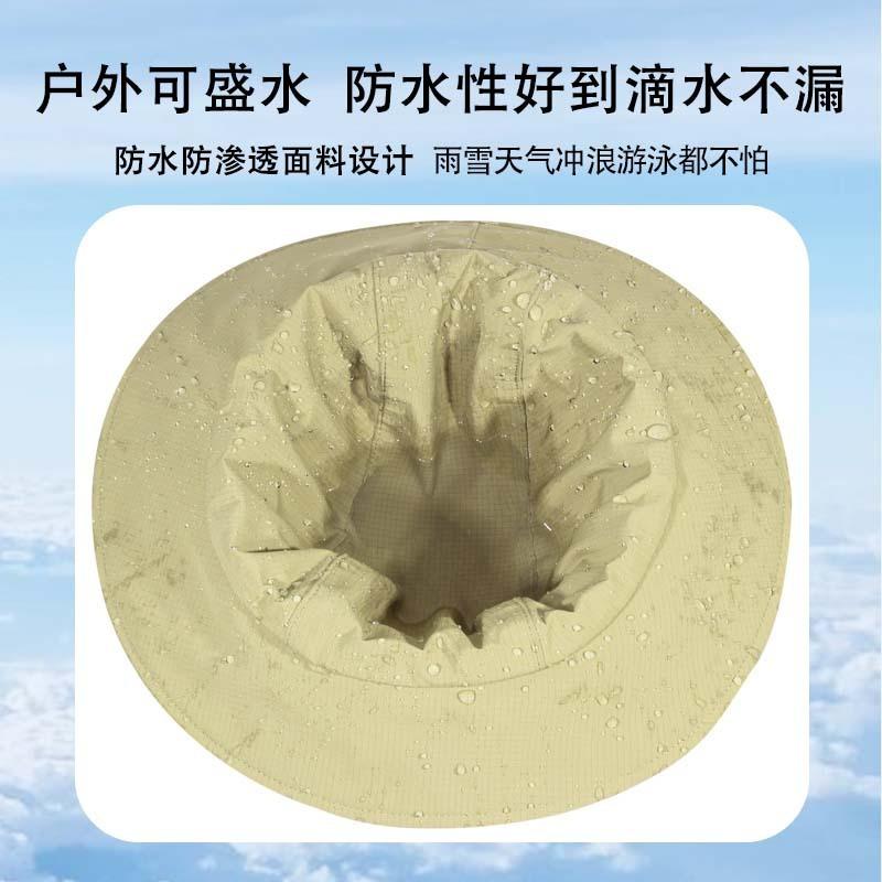 Summer Waterproof and Rainproof Bucket Hat Men's Outdoor Mountaineering Sun Hat UV Protection Fishing Hat Women's Sun Protection Hat