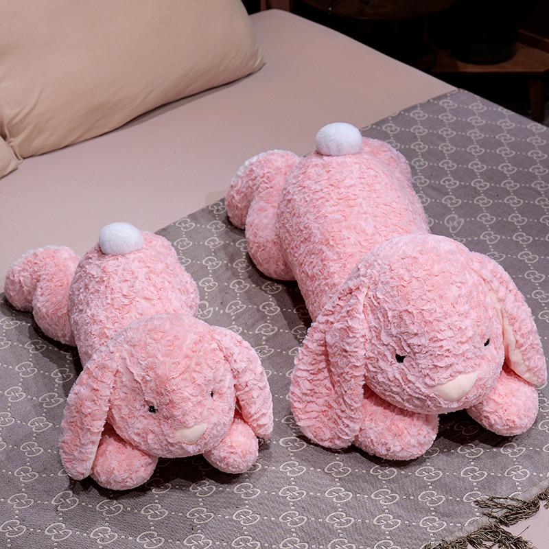 Cartoon Animal White Rabbit Plush Toy Soft and Comfortable Pink Rabbit Stuffed Doll Gifts For Girl