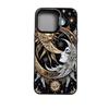 Retro Star Moon Pattern Phone Case Suitable for iPhone 17 16 15 14 13 12 11 Pro/Max/Plus Anti Drop and Anti Shock Back Cover