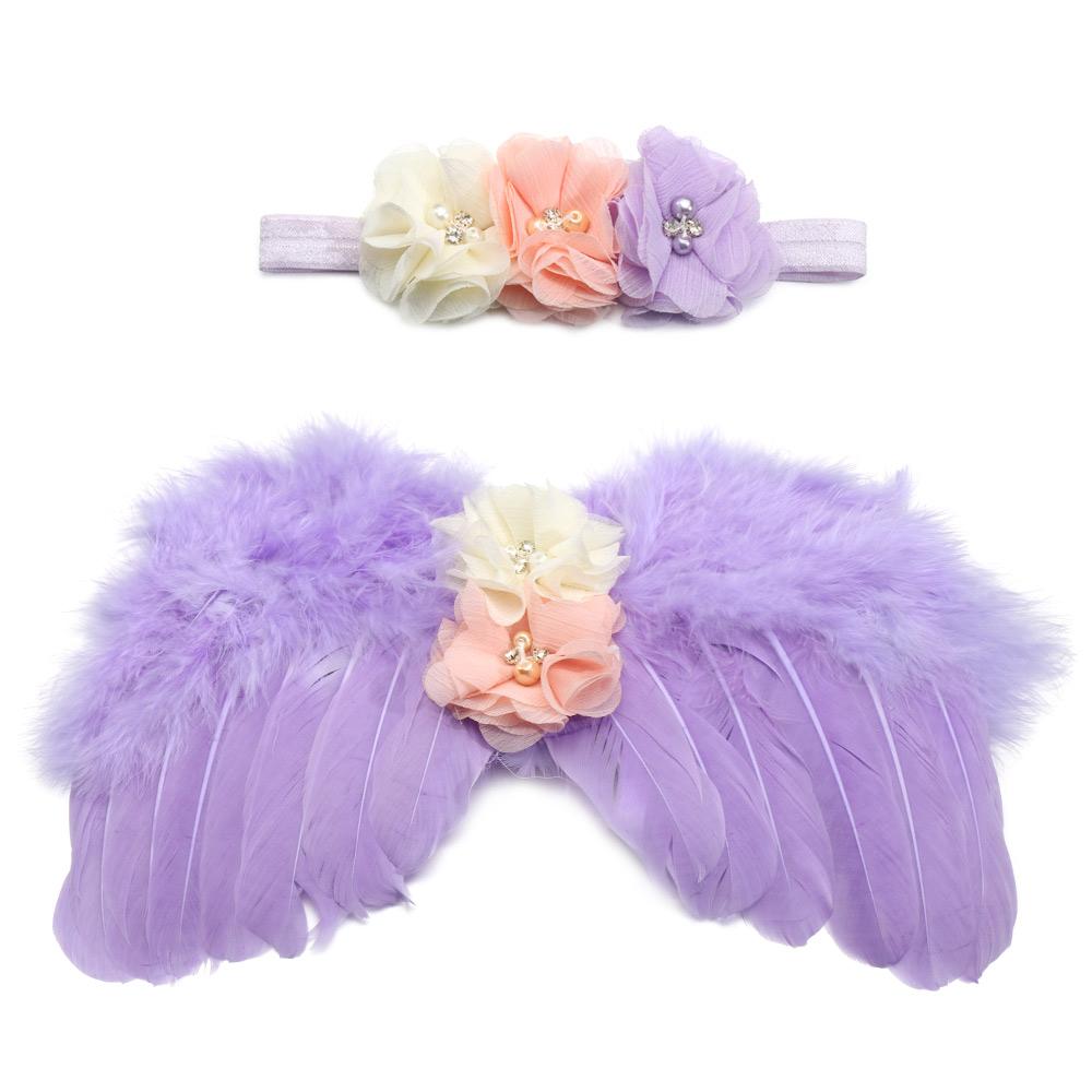 New Kids Dress Girls Headwear Baby Clothing Angel Wing Baby Photo Props Costumes For Infants Newborn Photography Accessories